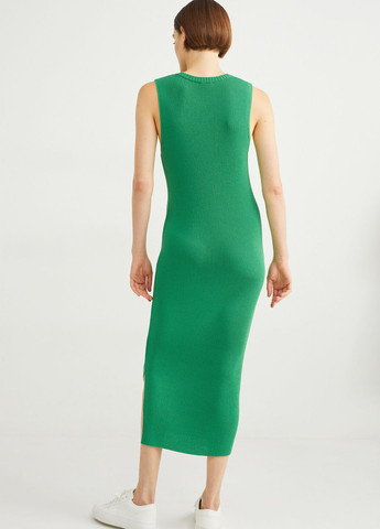 Зелена кежуал сукня силуетна, сукня-майка C&A однотонна
