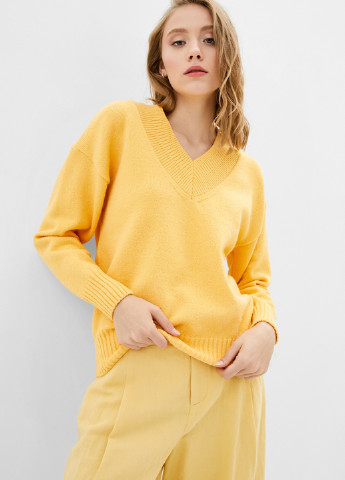 Желтый демисезонный пуловер пуловер Sewel