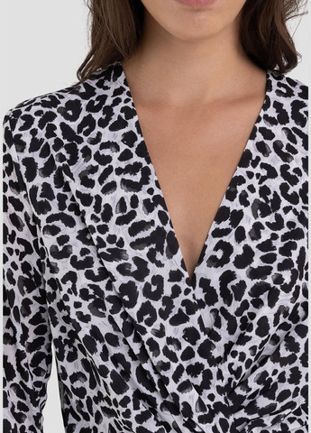 Комбинированное кэжуал платье Replay леопардовый