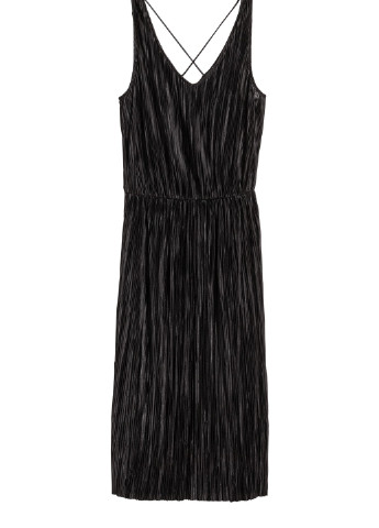 Черное вечернее платье H&M однотонное
