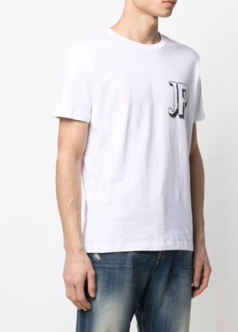 Белая мужская футболка c логотипом с коротким рукавом John Richmond