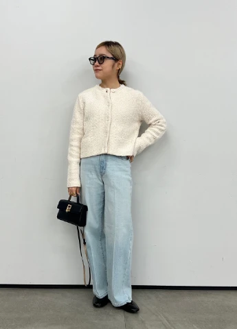 Молочный демисезонный кардиган Uniqlo
