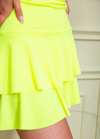 Кислотно-жёлтая кэжуал однотонная юбка Ager клешированная