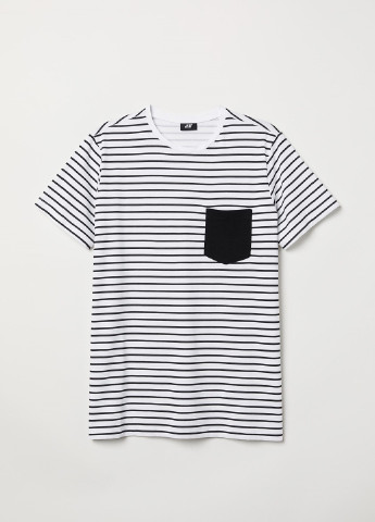 Черно-белая футболка H&M