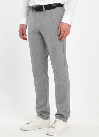 Светло-серые кэжуал демисезонные прямые брюки Trend Collection