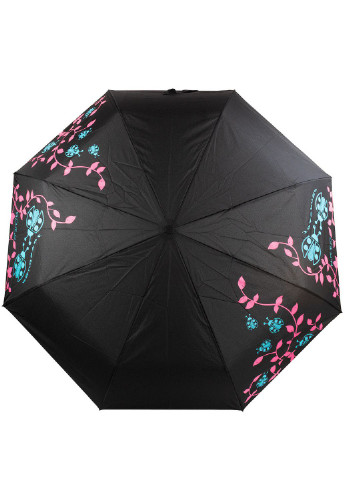 Чорна складна парасолька хутроанічна 96 см H.DUE.O (197761552)