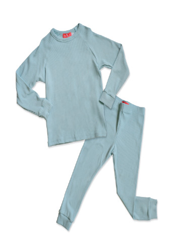 Голубая всесезон пижама базовая голубая реглан + брюки Piccolo L