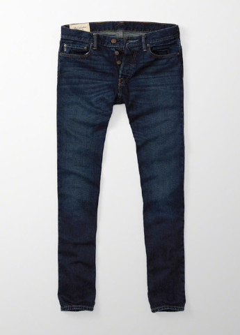Темно-синие демисезонные прямые джинсы Abercrombie & Fitch
