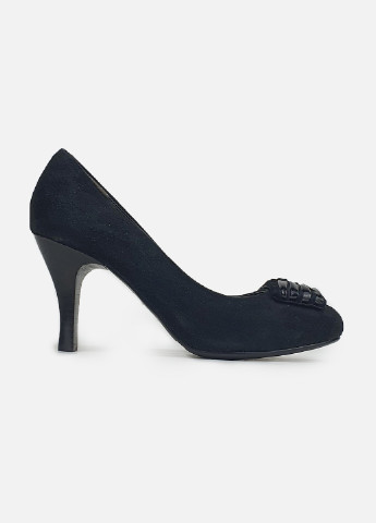 Женские туфли из замши черные на среднем каблуке Maria Moro