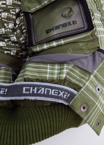 Оливковая (хаки) демисезонная куртка лыжная Chanex
