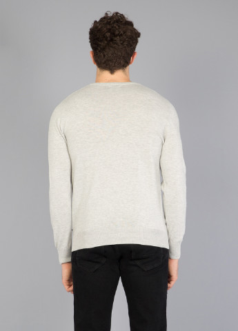 Светло-серый демисезонный свитер пуловер Colin's