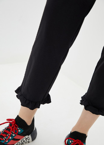 Черные кэжуал демисезонные прямые брюки Arefeva
