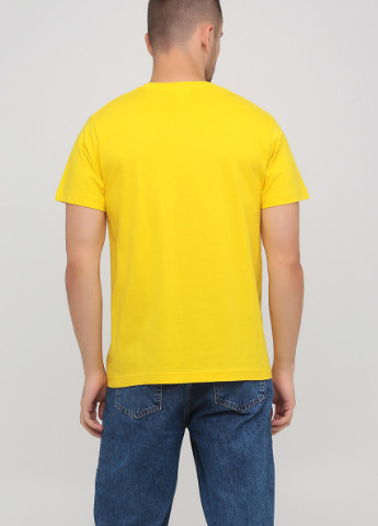 Жовта футболка чоловіча безшовна з круглим коміром Stedman