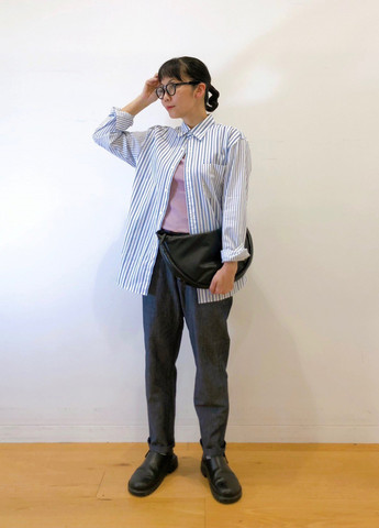 Темно-синие кэжуал демисезонные прямые брюки Uniqlo