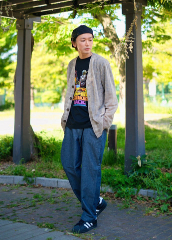 Темно-синие кэжуал демисезонные прямые брюки Uniqlo