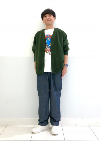 Темно-синие кэжуал демисезонные прямые брюки Uniqlo