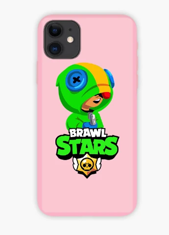 Чехол силиконовый Apple Iphone 11 Pro Max Леон Бравл Старс (Leon Brawl Stars) (9232-1015) MobiPrint (219288551)