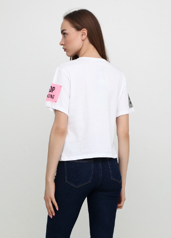 Белая летняя футболка Pink Air