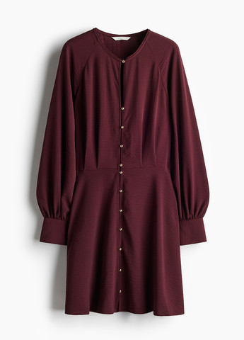 Вишнева кежуал сукня кльош H&M однотонна