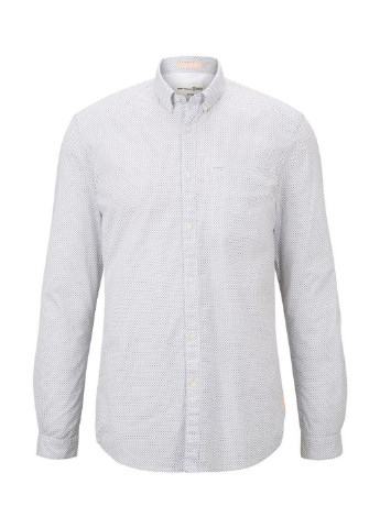 Белая кэжуал рубашка в горошек Tom Tailor