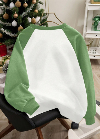 SHEIN світшот колор блок комбінований кежуал поліестер