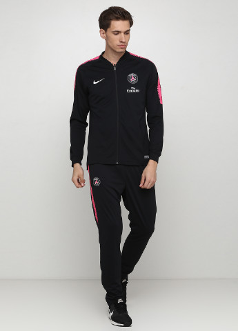 Чорний демісезонний костюм (кофта, штани) брючний Nike PSG M NK DRY SQD TRK SUIT K