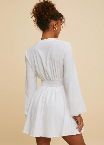 Білий святковий, кежуал сукня кльош SHEIN однотонна