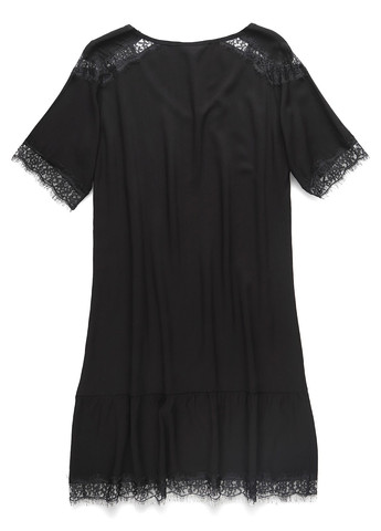 Чорна кежуал сукня а-силует Tigha однотонна