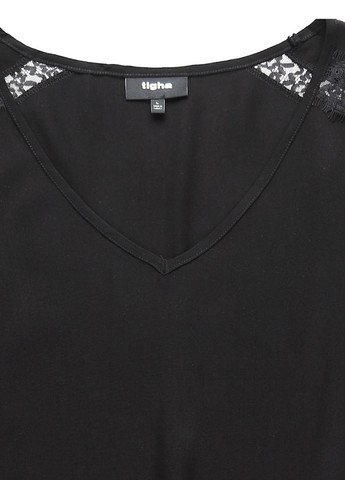 Чорна кежуал сукня а-силует Tigha однотонна