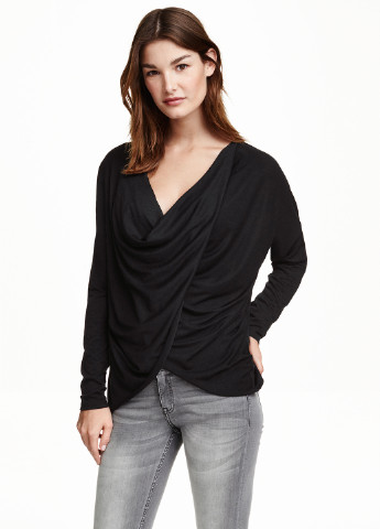 Чорна демісезонна блуза для годуючих H&M