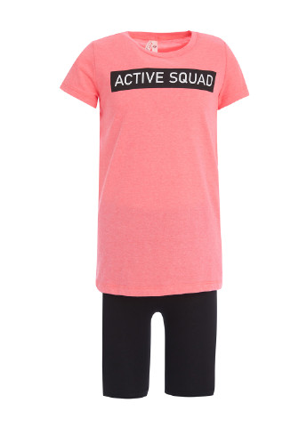 Розовый летний комплект(футболка, шорты) DeFacto