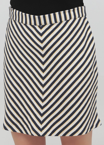 Разноцветная кэжуал с геометрическим узором юбка Promod а-силуэта (трапеция)