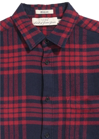 Фланелева сорочка Regular fit H&M (251999027)