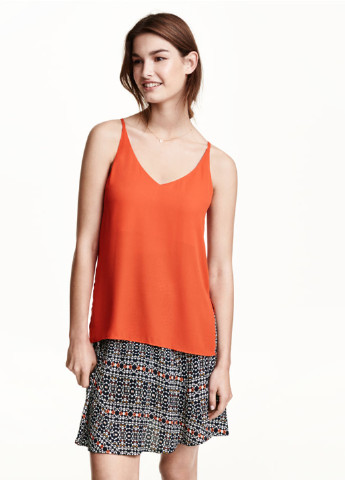 Разноцветная кэжуал с геометрическим узором юбка H&M а-силуэта (трапеция)