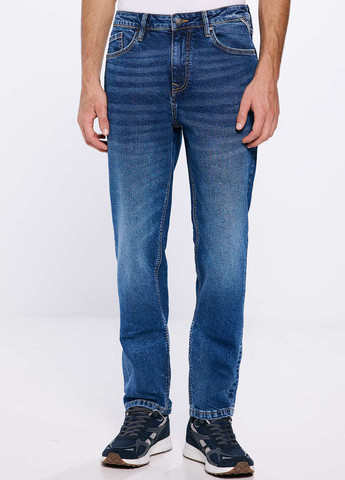 Синие демисезонные зауженные джинсы Springfield