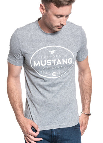 Серая футболка Mustang