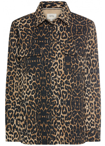 Коричневая кэжуал рубашка леопардовый Camel Active