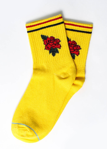 Шкарпетки Роза-1 222-37 Crazy Llama`s жовті повсякденні