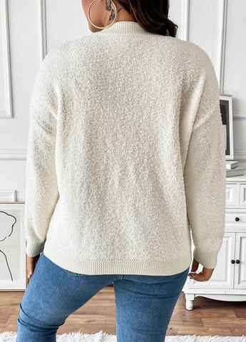 Кремовый демисезонный кардиган SHEIN