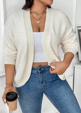 Кремовый демисезонный кардиган SHEIN