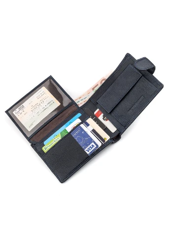 Чоловічий шкіряний гаманець 12,5х10х3 см st leather (252128781)