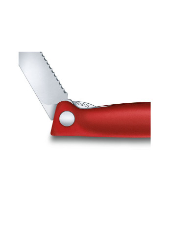 Кухонний ніж SwissClassic Foldable Paring 11 см Serrated Red (6.7831.FB) Victorinox (254069555)