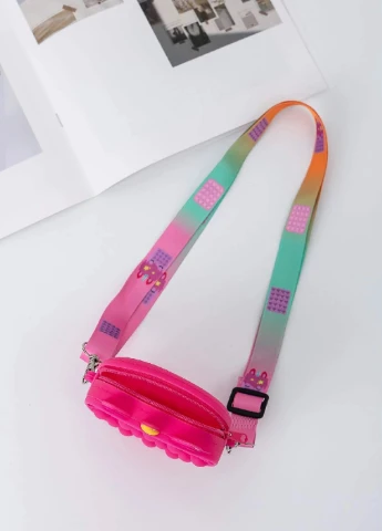 Іграшка сумка гаманець крос-боді антистрес тикалка Pop It Simple Dimple силіконова 14х4х12 см (473574-Prob) Unbranded (255302468)