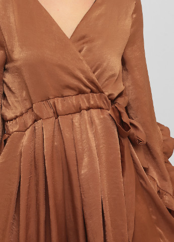 Коібінезон PDK комбінезон-брюки однотонний світло-коричневий кежуал поліестер