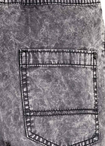 Серые джинсовые демисезонные брюки со средней талией H&M