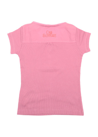 Рожева літня футболка з коротким рукавом CKS