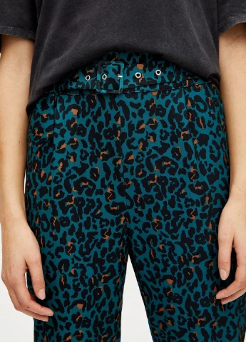 Штани,зелений в візерунки, Pull & Bear (256788319)