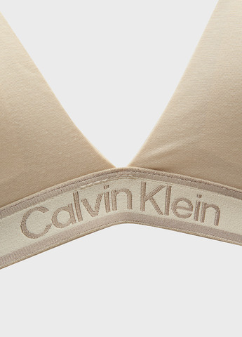 Бежевый бюстгальтер Calvin Klein без косточек хлопок