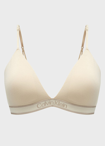 Бежевый бюстгальтер Calvin Klein без косточек хлопок