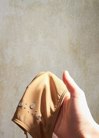 Темно-бежевий літній купальник (ліф, трусики) бікіні, роздільний SHEIN